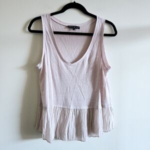 GENERATION LOVE I M Light Pink Linen and Cupro Sleeveless Blouse Tank